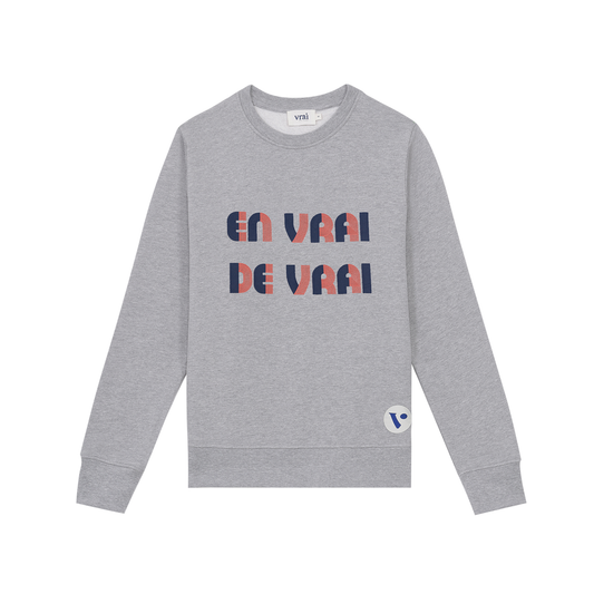 Sweat EN VRAI DE VRAI RÉTRO gris