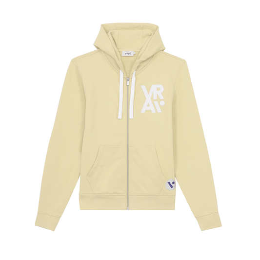 Sweat capuche ZIP vanille