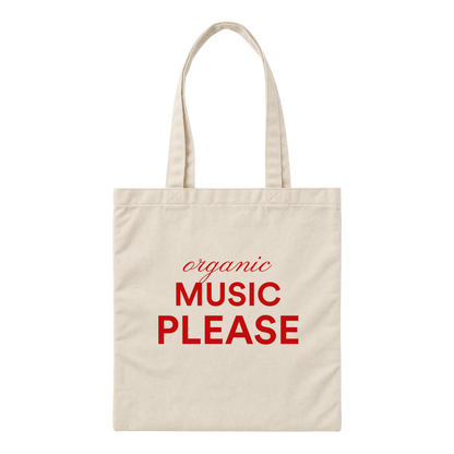 Tote-bag Organic music please, recto