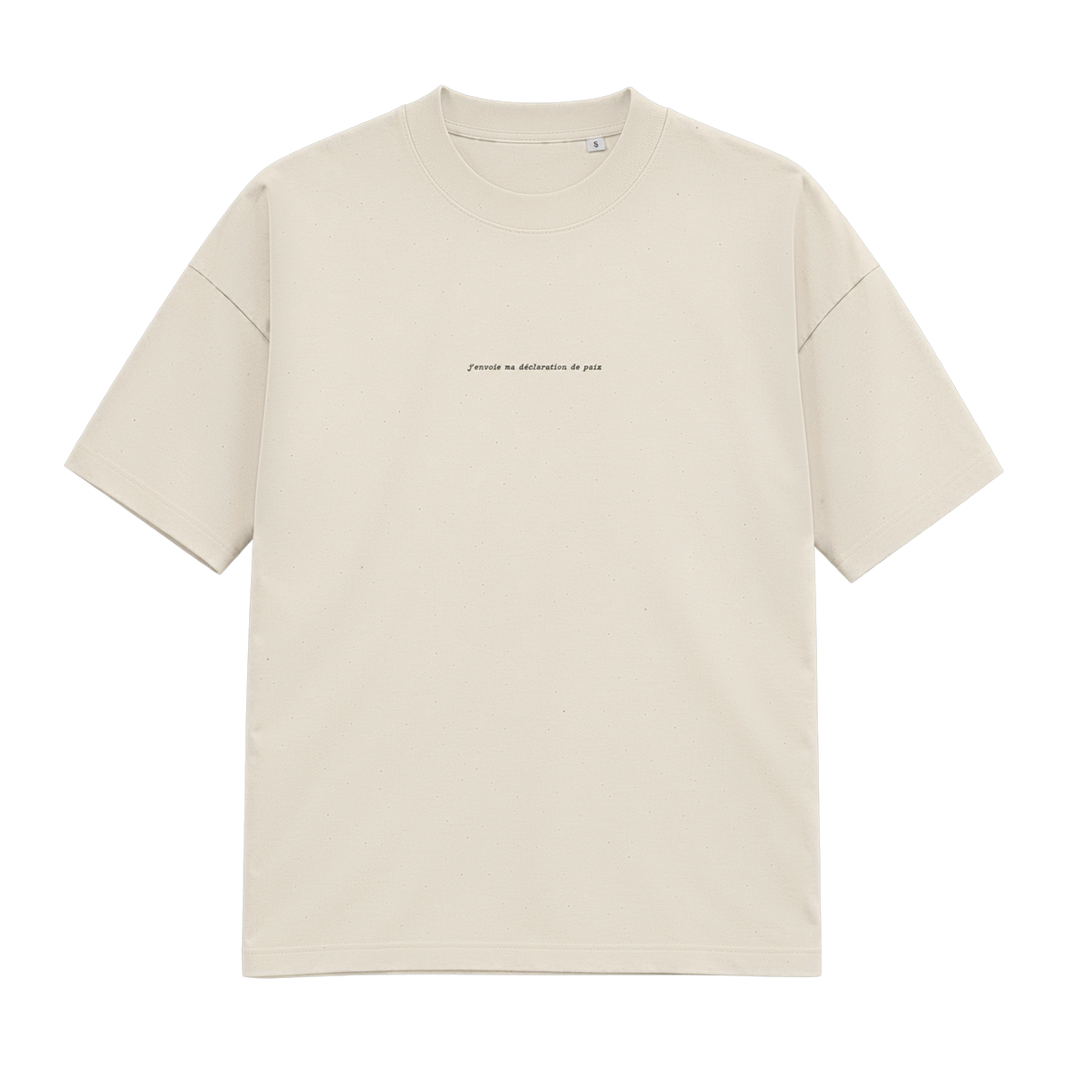 T-shirt Déclaration de paix écru, devant